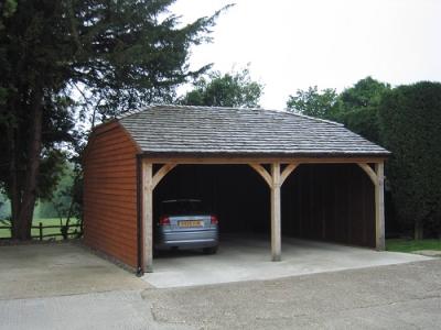 Pic 107. 6.0m x 6.0m 2 bay Carriage House with cedar shingle roof